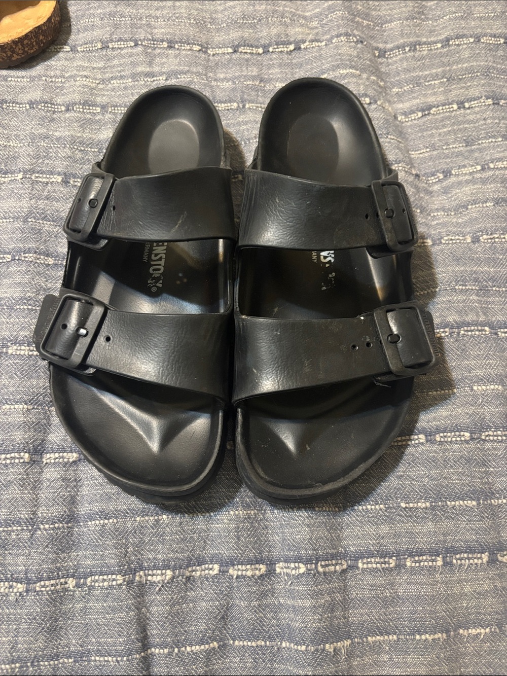 Birkenstock women’s Black Two-Strap EVA Sandals